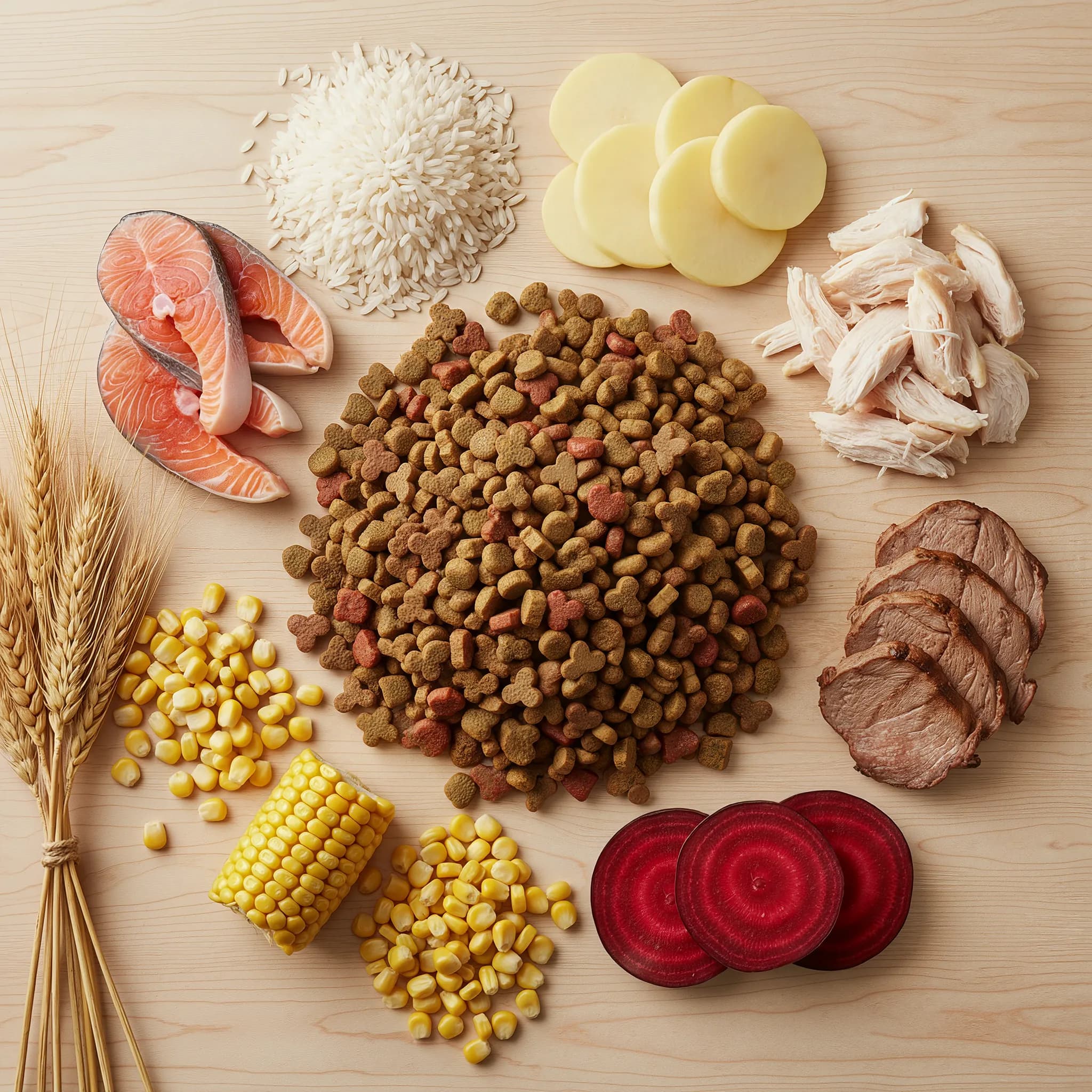 Natural ingredients for premium pet food